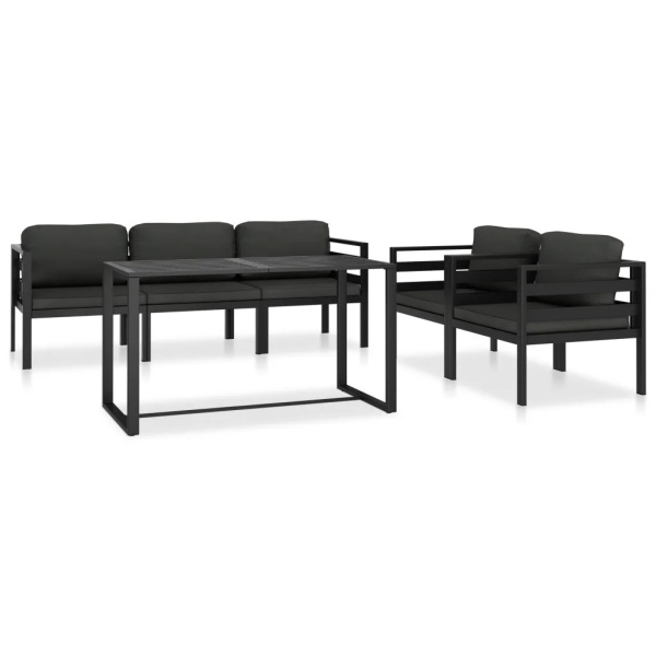 Set Mobilier De Grădină Cu Perne 6 Piese Antracit Aluminiu 49235